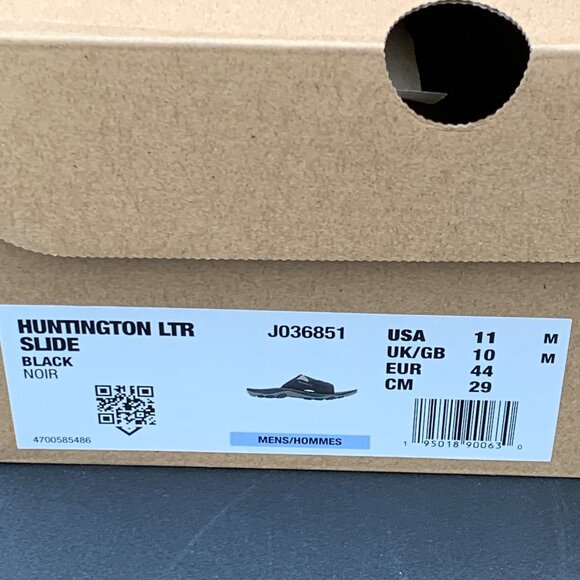 Merrell Slide Sandals Mens Huntington Leather Size 11 M Black Suede J036851 - Picture 2 of 7